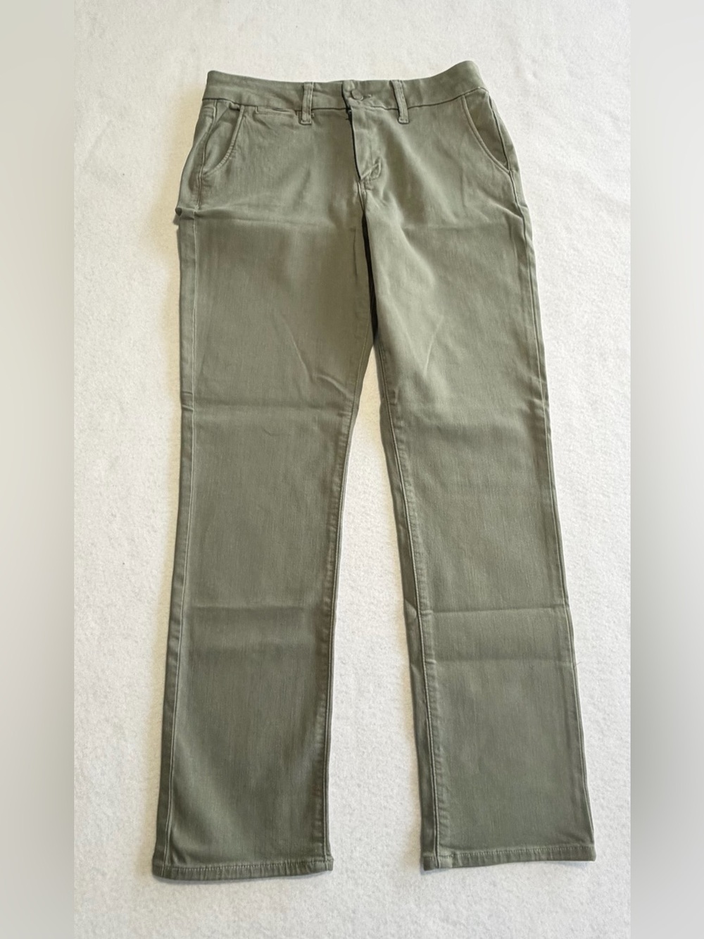 PAIGE Rianne Khaki-Olive-Green Chino Jeans